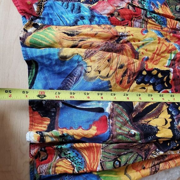 We Be Bop Women's Midi Dress Embellished Size 1X Lagenlook Art To Wear - Picture 9 of 10